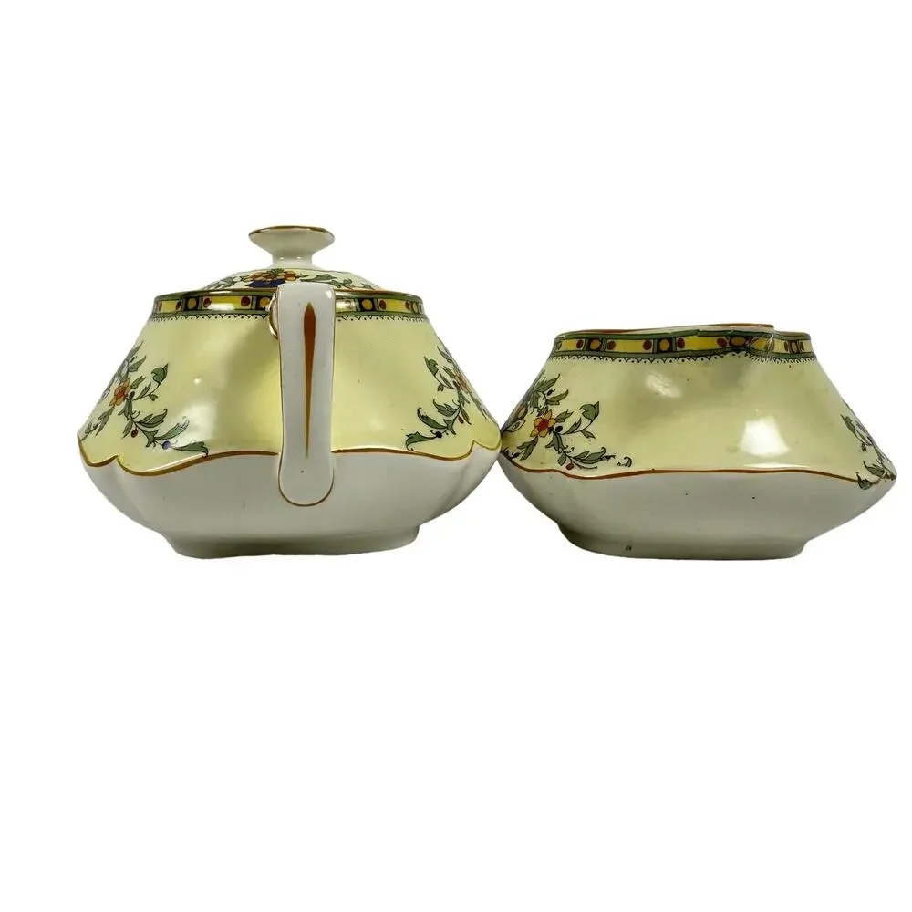 Crown Ducal Ware England 72944 Antique 1930's Creamer & Sugar Bowl w/Lid-Read!